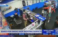 Search on for smoke shop shooting suspects